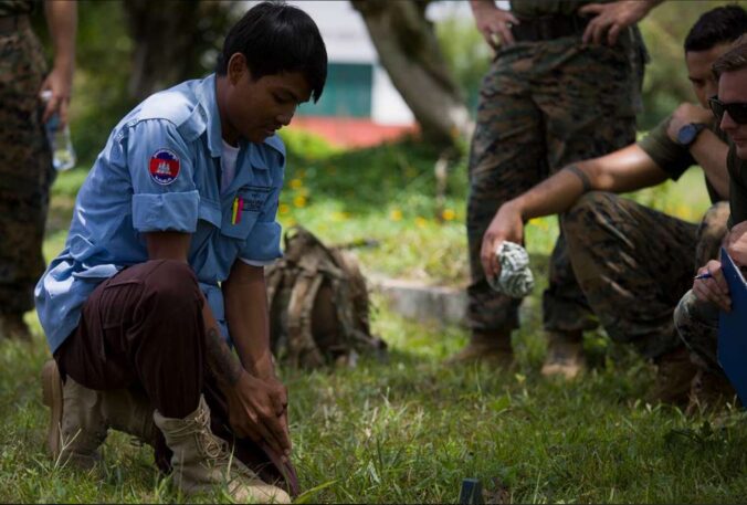 Gerry the Deminer - A story by Graham Lawrence. The picture shows Demining in Cambodia where Gerry maybe found what he was seeking.